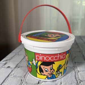 Walt Disney's Pinocchio Burger King Meal Bucket 1992 Berry Plastics Indiana USA